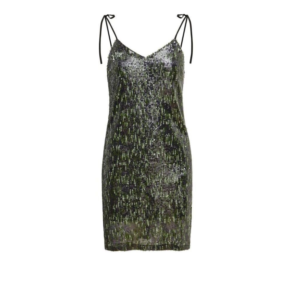 Sam Edelman NWT Women's Black/Green Spaghetti Strap Sequin Tank Dress, Size 2